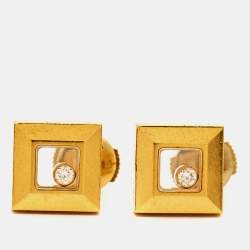 Chopard Happy Diamonds 18k Yellow Gold Earrings