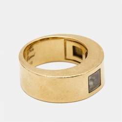 Chopard Happy Diamonds 18k Yellow Gold Ring Size 52