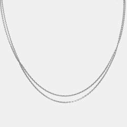 Chopard Double Strand Belcher 18k White Gold Chain