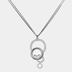 Chopard Happy Bubbles Diamonds 18k White Gold Necklace