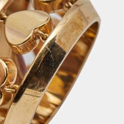 Chopard Amore Hearts Diamond 18k Rose Gold Ring Size 54