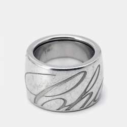 Chopard Chopardissimo 18k White Gold Ring Size 51