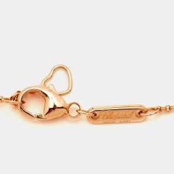Chopard Happy Hearts Wings Diamond Mother of Pearl 18K Rose Gold Necklace