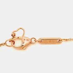 Chopard Happy Hearts Wings Diamond Mother of Pearl 18K Rose Gold Necklace