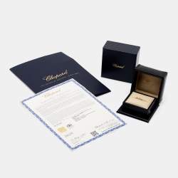 Chopard Ice Cube Diamond 18k Rose Gold Ring Size 53