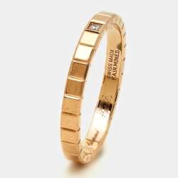 Chopard Ice Cube Diamond 18k Rose Gold Ring Size 53