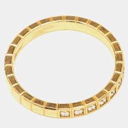 Chopard Ice Cube Diamonds 18k Yellow Gold Ring Size 52