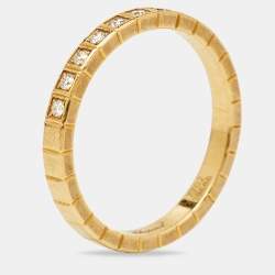 Chopard Ice Cube Diamonds 18k Yellow Gold Ring Size 52