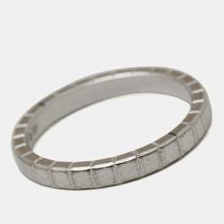 Chopard Ice Cube 18k White Gold Band Ring Size 52