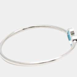 Pre Owned Chopard 18K White Gold and Diamond Happy Hearts Cuff Bracelet