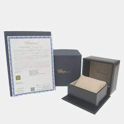 Pre Owned Chopard 18K White Gold and Diamond Happy Hearts Cuff Bracelet