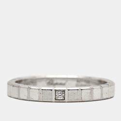 Chopard Ice Cube Diamond 18k White Gold Ring Size 49