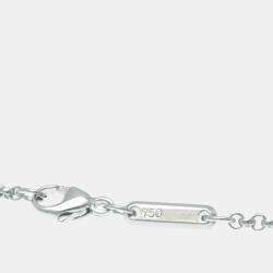 Chopard 18K White Gold, Diamond and Sapphire Happy Diamond Cross Pendant Necklace