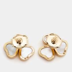 Chopard Happy Heart Wings Diamond Mother of Pearl 18k Rose Gold Earrings