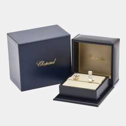 Chopard Happy Heart Wings Diamond Mother of Pearl 18k Rose Gold Earrings