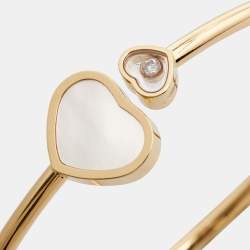 Chopard Happy Hearts Diamond Mother of Pearl 18k Rose Gold Bracelet