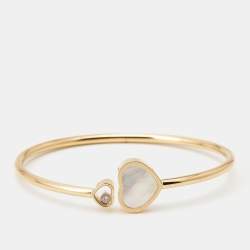 Chopard Happy Hearts Diamond Mother of Pearl 18k Rose Gold Bracelet