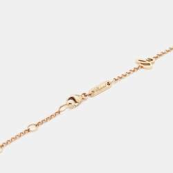 مملوكة مسبقًا Chopard Happy Hearts Blue Stone Diamond 18k Rose Gold Necklace