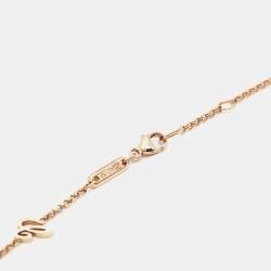 مملوكة مسبقًا Chopard Happy Hearts Blue Stone Diamond 18k Rose Gold Necklace