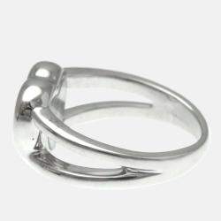 Chopard 18K White Gold and Diamond Happy Diamonds Heart Ring EU 49