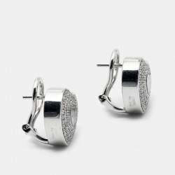 Chopard Happy Diamond 18k White Gold Heart Clip-On Earrings