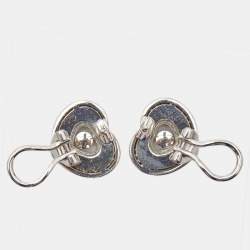 Chopard Happy Diamond 18k White Gold Heart Clip-On Earrings