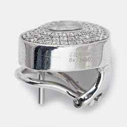 Chopard Happy Diamond 18k White Gold Heart Clip-On Earrings