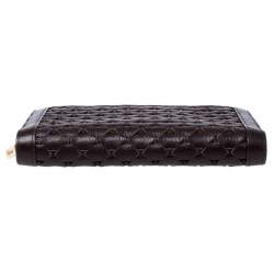 Chopard Brown Woven Leather Zip Around Continental Wallet