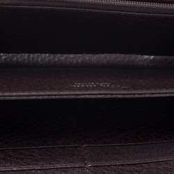 Chopard Brown Woven Leather Zip Around Continental Wallet