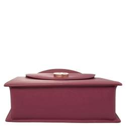 Chopard Dark Pink Leather Happy Lady Top Handle Bag