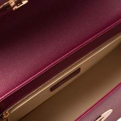 Chopard Dark Pink Leather Happy Lady Top Handle Bag