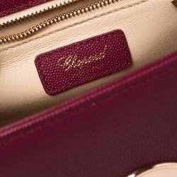 Chopard Dark Pink Leather Happy Lady Top Handle Bag