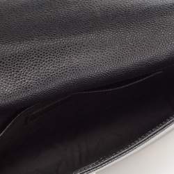 Pre Owned Chopard Black Leather Chain Detail Flap Shoulder Bag