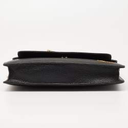 Pre Owned Chopard Black Leather Chain Detail Flap Shoulder Bag