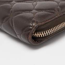 Chopard Brown Quilted Leather Zip Around Wallet