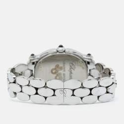 Chopard White Mother of Pearl Diamond Stainless Steel Happy Sport 27/8397-23 Women's Wristwatch 30 mm