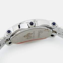 Chopard White Mother of Pearl Diamond Stainless Steel Happy Sport 27/8397-23 Women's Wristwatch 30 mm