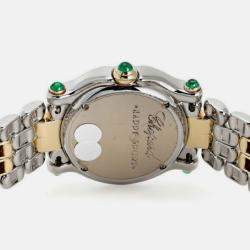 Chopard White Diamond Stainless Steel Happy Sport Quartz Women's Wristwatch 26 mm