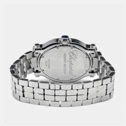 Chopard White Stainless Steel Diamond Happy Sport 8546 Women's Wristwatch 30 mm