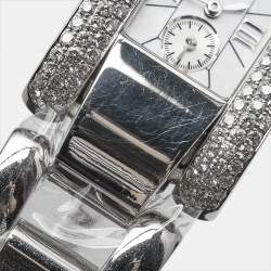 Chopard White Mother Of Pearl Stainless Steel Diamond La Strada 41/8380 Women's Wristwatch 24 mm
