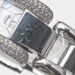 Chopard White Mother Of Pearl Stainless Steel Diamond La Strada 41/8380 Women's Wristwatch 24 mm