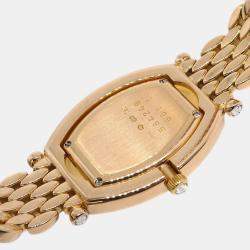 Chopard Gold Diamond 18k Yellow Gold Classics Tonneau 551 Quartz Women's Wristwatch 28 mm