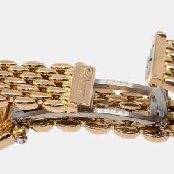 Chopard Gold Diamond 18k Yellow Gold Classics Tonneau 551 Quartz Women's Wristwatch 28 mm