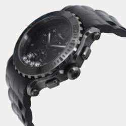 Chopard Black Stainless Steel Happy Sport Chrono  288499-3007 Quartz Men's Wristwatch 42mm