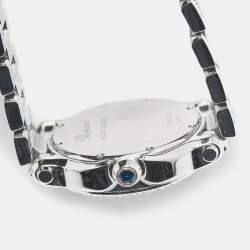 Chopard Mother Of Pearl Diamond Stainless Steel Happy Sport 8475 Women's Wristwatch 35 mm