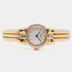 Chopard White Diamond 18K Yellow Gold 10/5440 Quartz Women's Wristwatch 19 mm 
