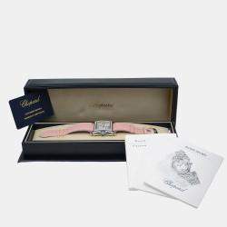 Chopard Happy Sport Steel Mop Dial Leather Strap Ladies Quartz Watch 288448-2001 35 mm