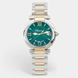 Chopard Green 18k Rose Gold Stainless Steel Imperiale 388532-6007 Women's Wristwatch 36 mm
