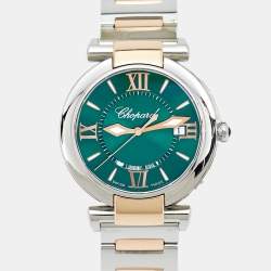 Chopard Green 18k Rose Gold Stainless Steel Imperiale 388532-6007 Women's Wristwatch 36 mm