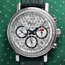 Chopard Customised Silver Diamond Mille Miglia 16/8331 Automatic Men's Wristwatch 39 mm